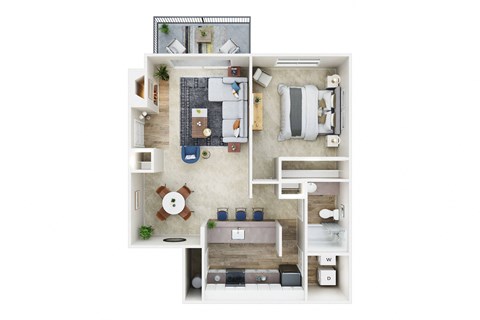 Haven at Golf Creek One Bed One Bath